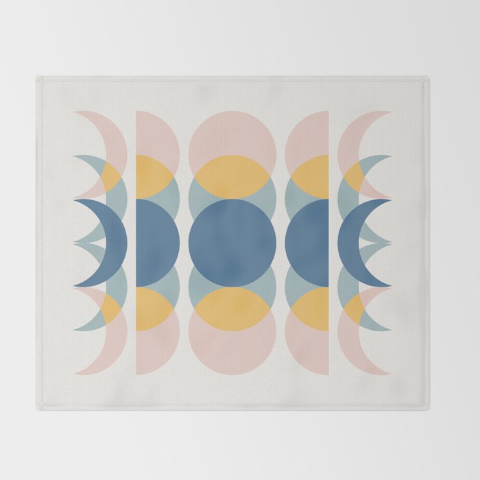 Moon Phases Abstract IV Throw Blanket Gallery Image 2