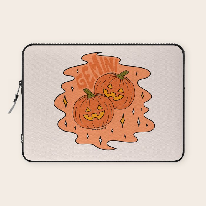 Gemini Jack O Lantern Laptop Sleeve Gallery Image 1