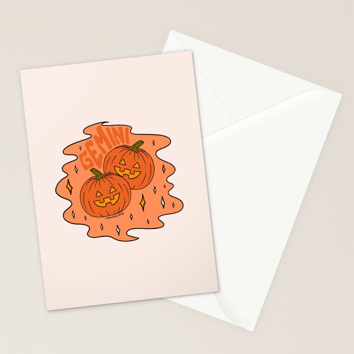 Gemini Jack O Lantern Stationery Card Gallery Image 2