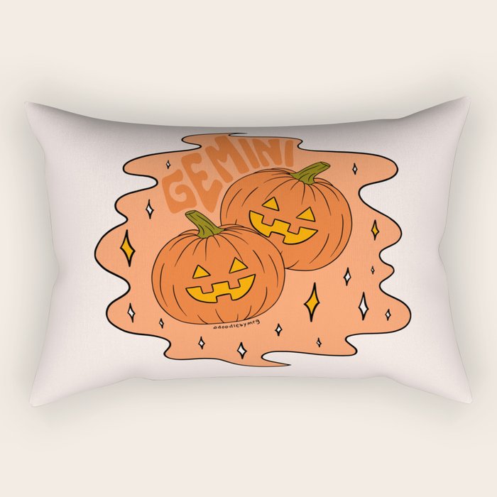 Gemini Jack O Lantern Rectangular Pillow Gallery Image 2
