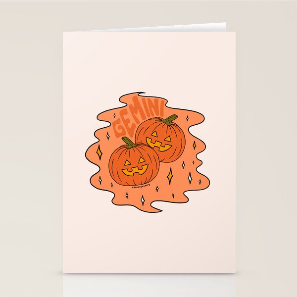 Gemini Jack O Lantern Stationery Card Gallery Image 2