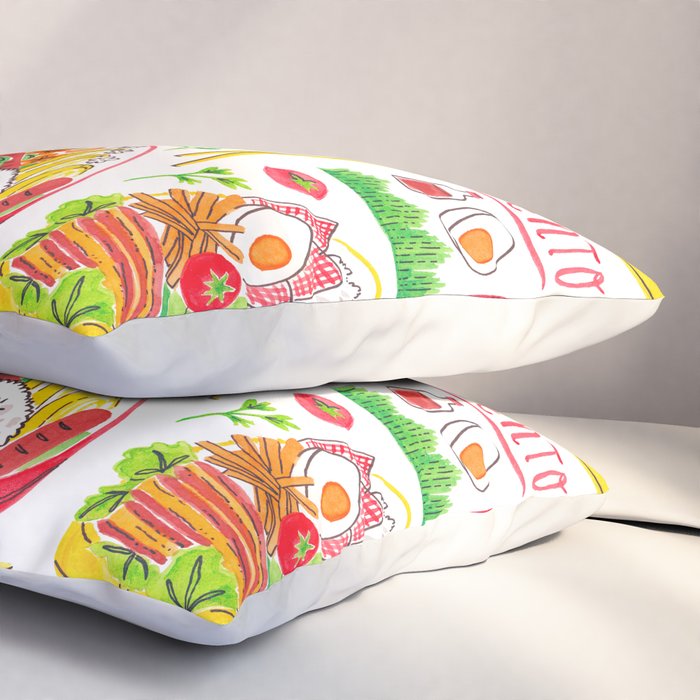 Japanese Bento Rice Lunch Box with Chopsticks & Onigiri Pillow Sham Gallery Image 3
