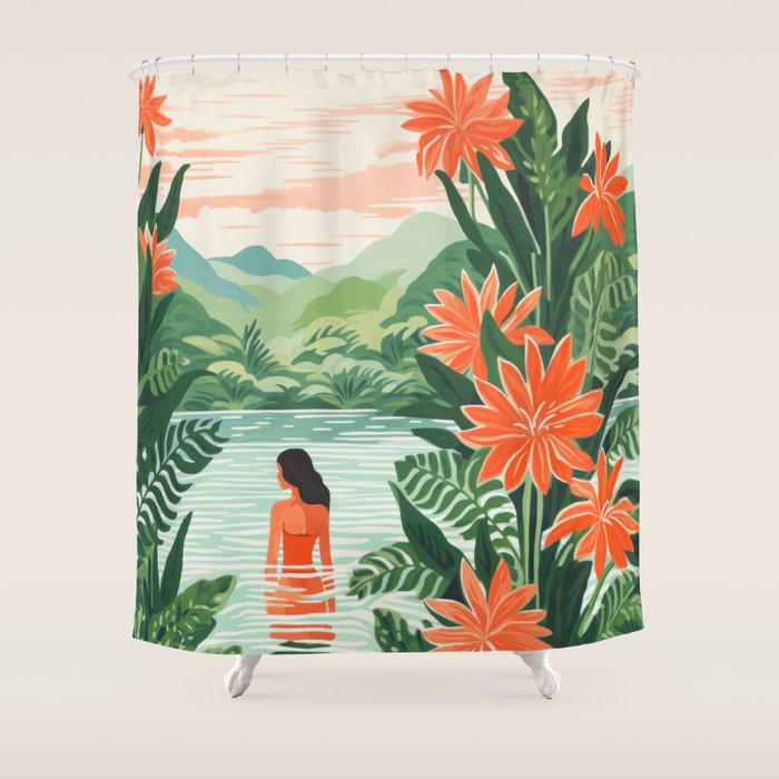 Secret Oasis Shower Curtain Gallery Image 1