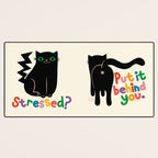 Put It Behind You - Funny Cat Butt Pun Desk Mat Gallery Image 3