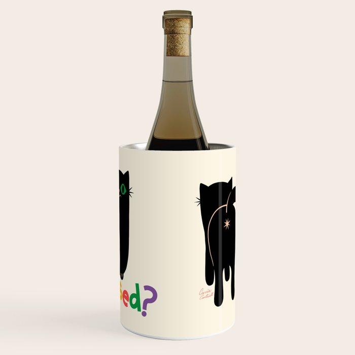 Put It Behind You - Funny Cat Butt Pun Wine Chiller Gallery Image 1