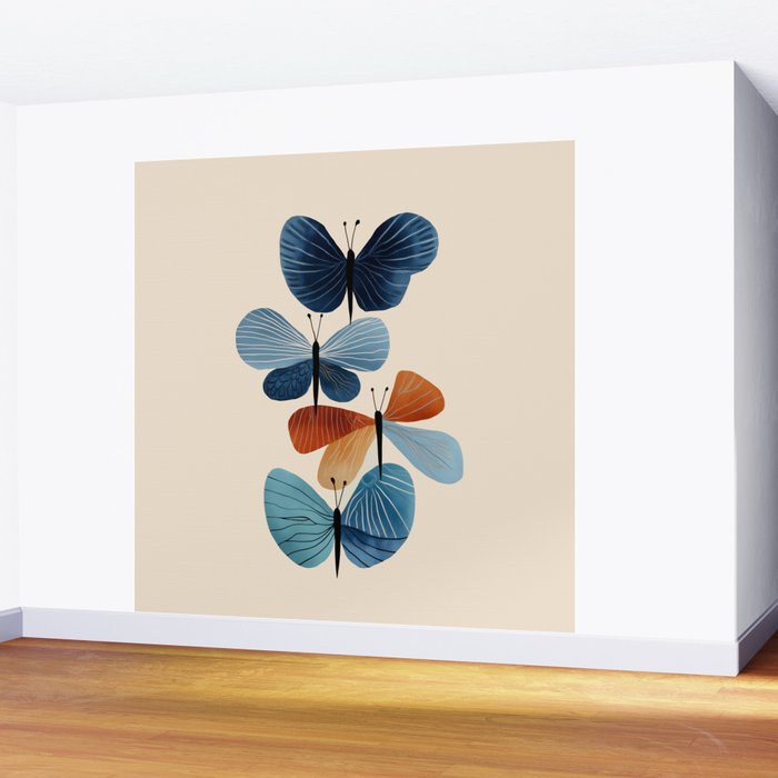 Butterfly in Bloom Wall Mural Gallery Image 2