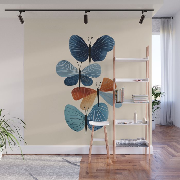 Butterfly in Bloom Wall Mural Gallery Image 1