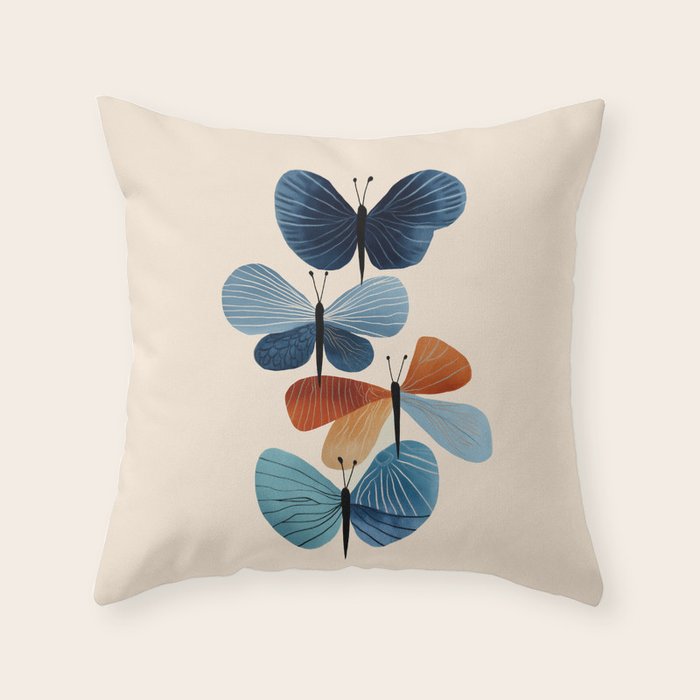 Butterfly in Bloom Throw Pillow Gallery Image 1