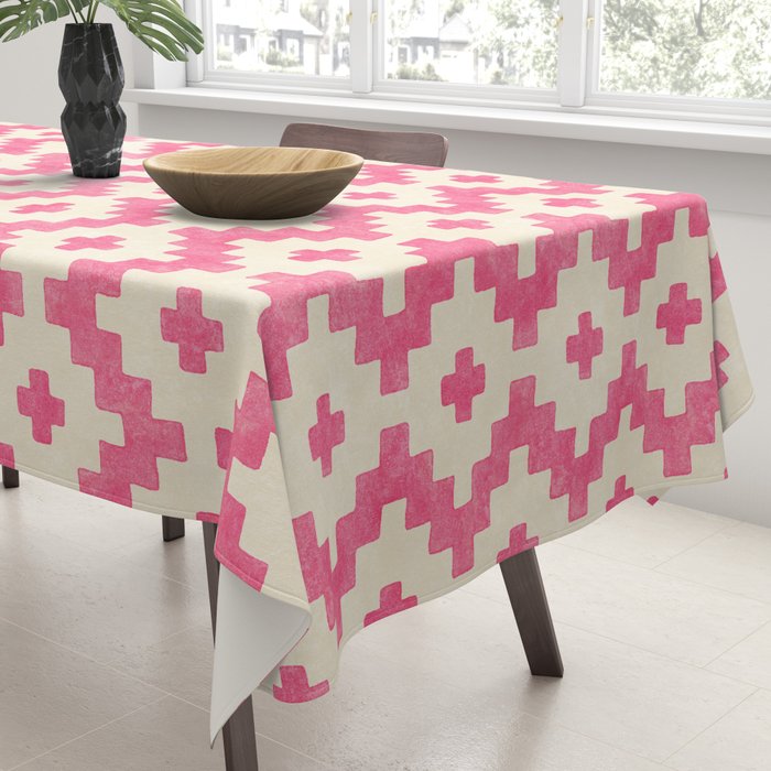 Taos - pink Tablecloth Gallery Image 3
