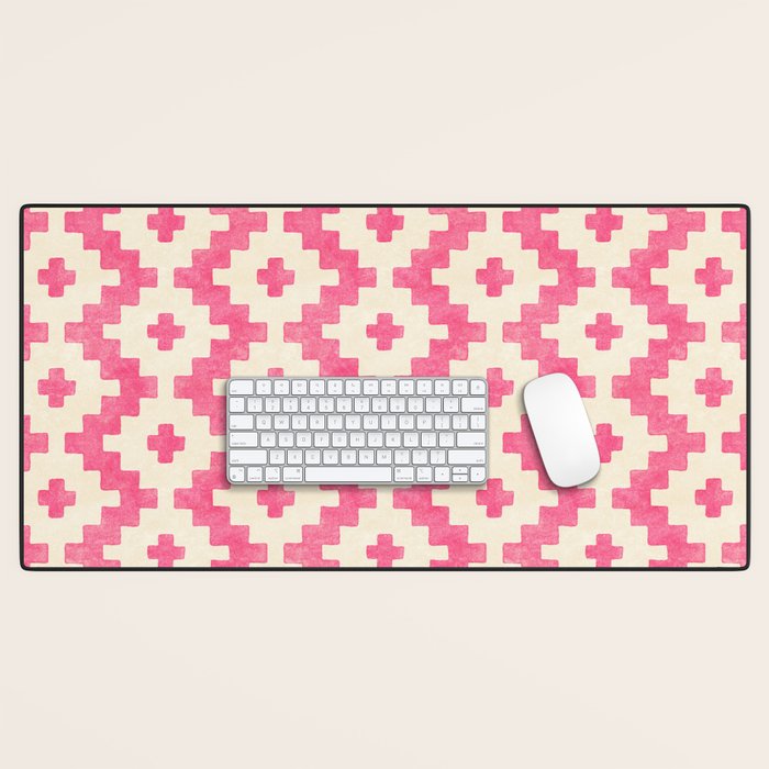 Taos - pink Desk Mat Gallery Image 1