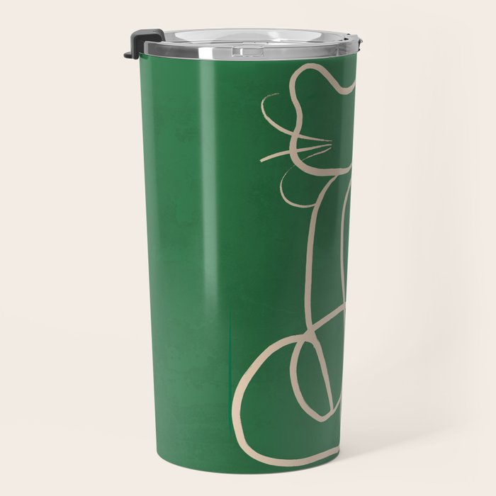 Abstract Line Art Cat 9 Travel Mug Gallery Image 3
