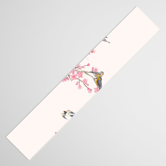 Birds and cherry blossoms Table Runner Gallery Image 3