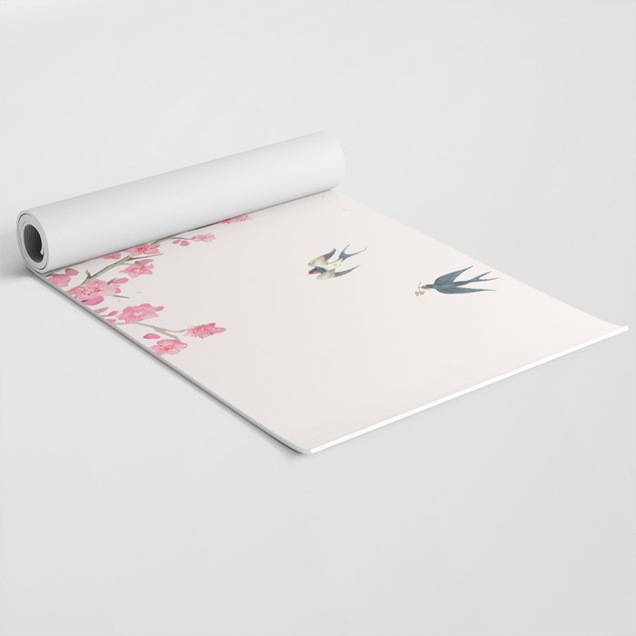 Birds and cherry blossoms Yoga Mat Gallery Image 2