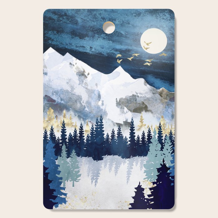Moonlit Snow Cutting Board Gallery Image 1
