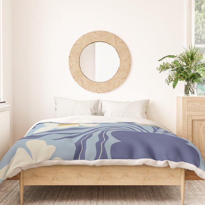 Blue moon flower-pot  Duvet Cover Gallery Image 3