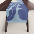 Blue moon flower-pot  Table Runner Gallery Image 1