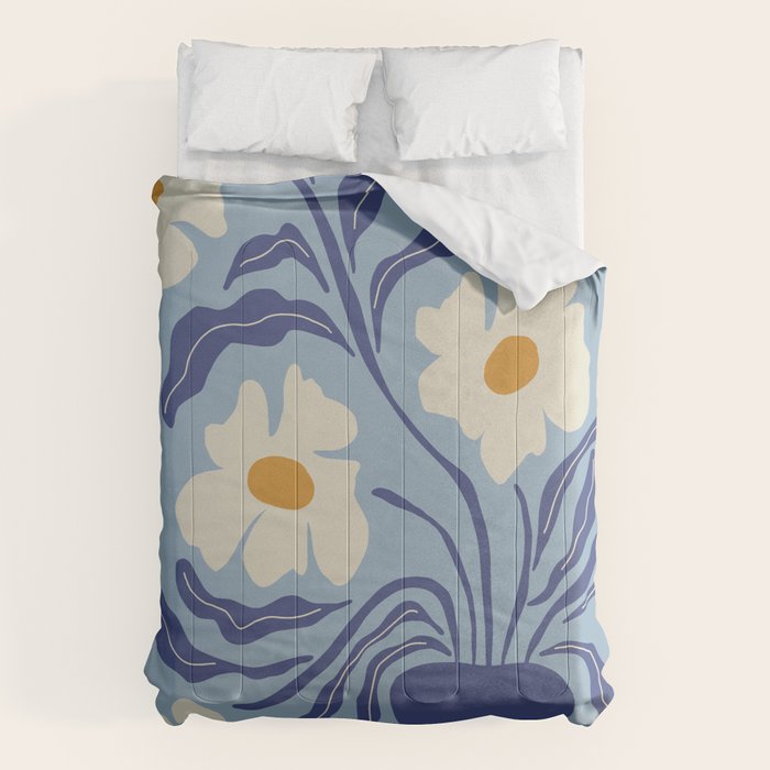 Blue moon flower-pot  Comforter Gallery Image 6