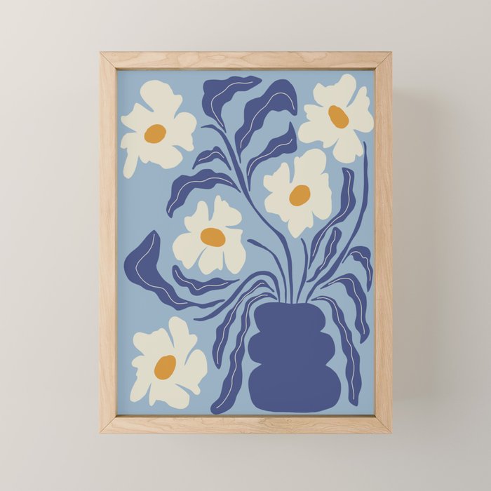 Blue moon flower-pot  Mini Art Print Gallery Image 1