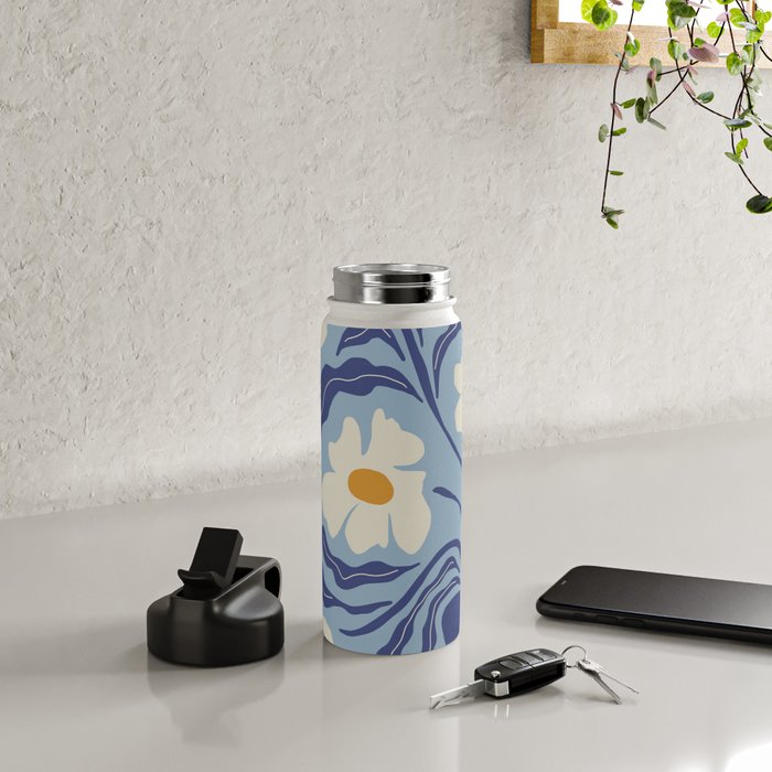 Blue moon flower-pot  Water Bottle Gallery Image 4
