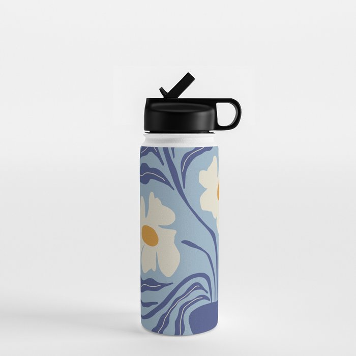 Blue moon flower-pot  Water Bottle Gallery Image 1