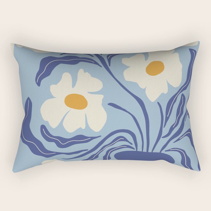 Blue moon flower-pot  Rectangular Pillow Gallery Image 2