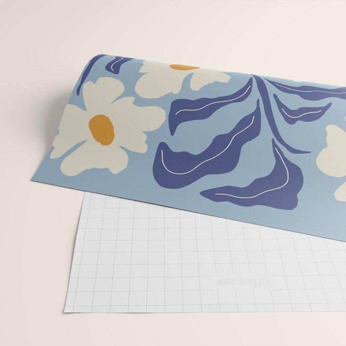 Blue moon flower-pot  Wrapping Paper Gallery Image 2