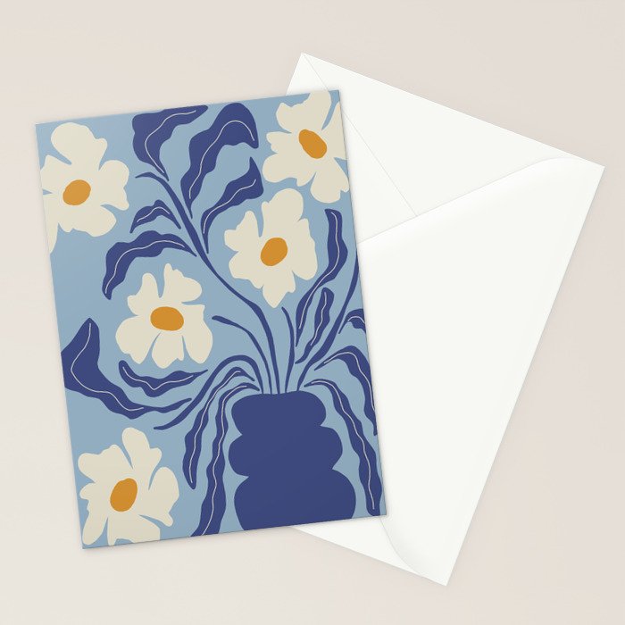 Blue moon flower-pot  Stationery Card Gallery Image 2