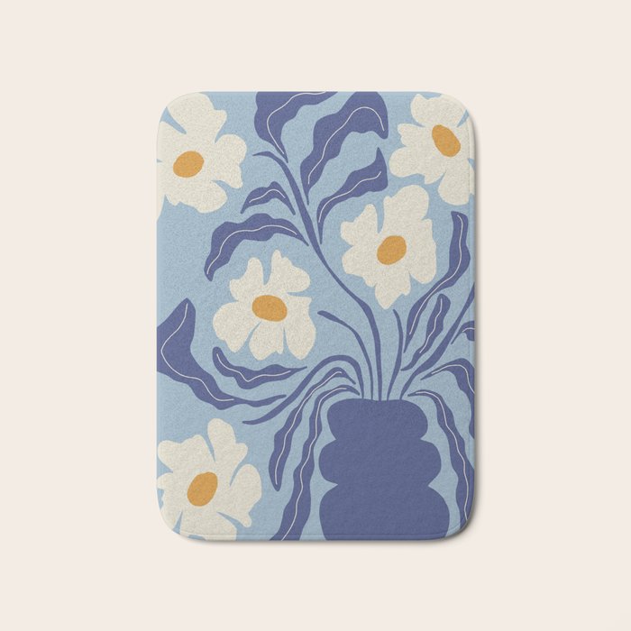 Blue moon flower-pot  Bath Mat Gallery Image 1