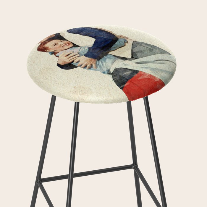 The Quiet Man - Watercolor Stool Gallery Image 2