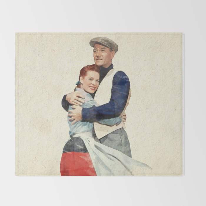The Quiet Man - Watercolor Throw Blanket Gallery Image 2