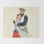 The Quiet Man - Watercolor Throw Blanket Gallery Image 2