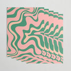 Liquid Swirl Abstract Pattern Pink Blush Green  Wrapping Paper Gallery Image 3