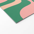 Liquid Swirl Abstract Pattern Pink Blush Green  Welcome Mat Gallery Image 2