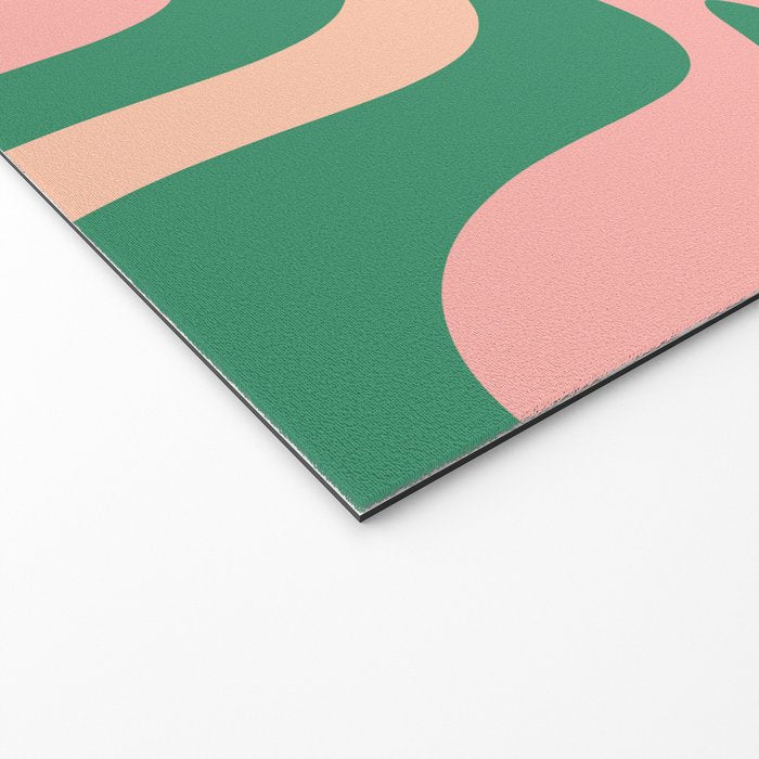 Liquid Swirl Abstract Pattern Pink Blush Green  Welcome Mat Gallery Image 2
