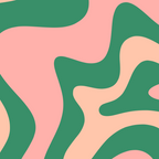 Liquid Swirl Abstract Pattern Pink Blush Green  Coffee Mug Gallery Image 2