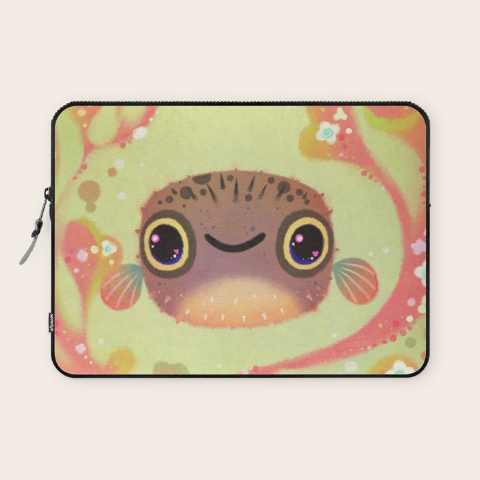 Smiling puffer Laptop Sleeve Gallery Image 1