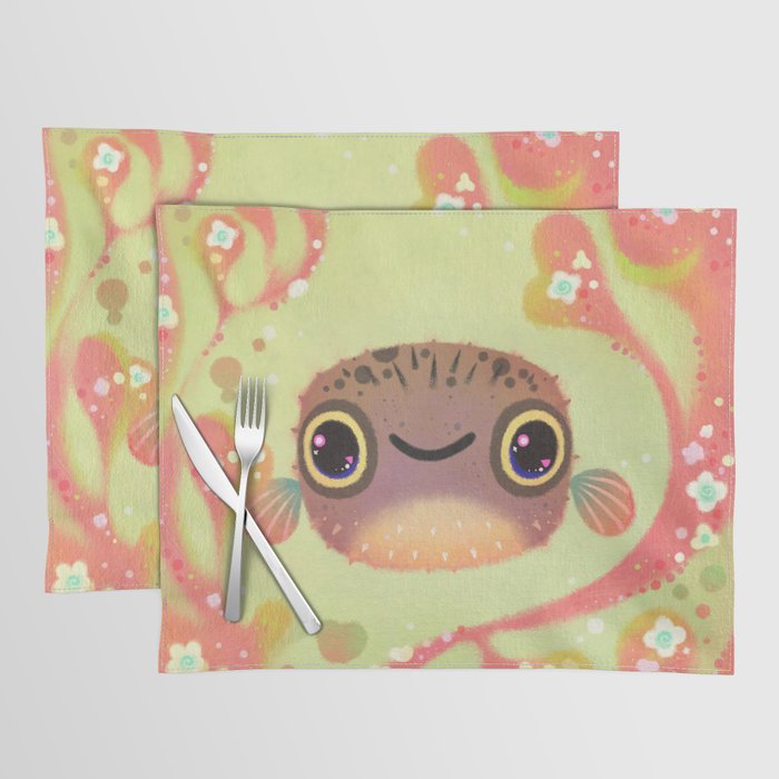Smiling puffer Placemat Gallery Image 1