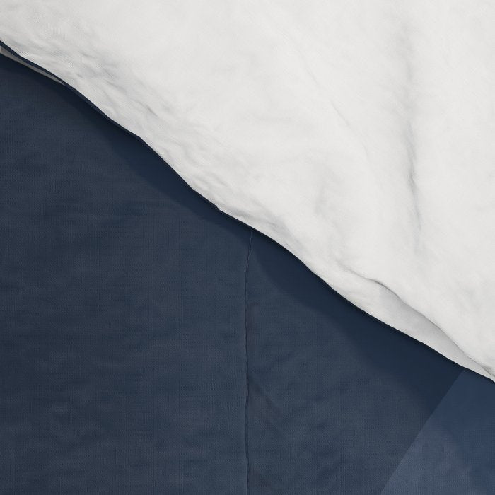 Abstract Organic Shapes Navy Blue and Yellow Comforter Gallery Image 4