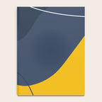 Abstract Organic Shapes Navy Blue and Yellow Notebook Gallery Image 4
