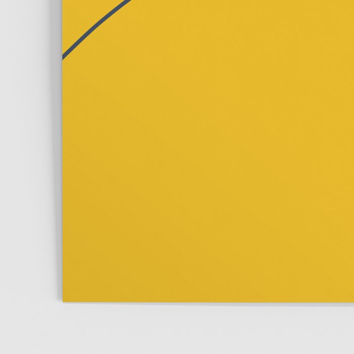 Abstract Organic Shapes Navy Blue and Yellow Poster Gallery Image 3