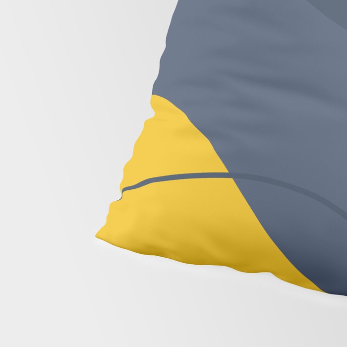 Abstract Organic Shapes Navy Blue and Yellow Pillow Sham Gallery Image 4