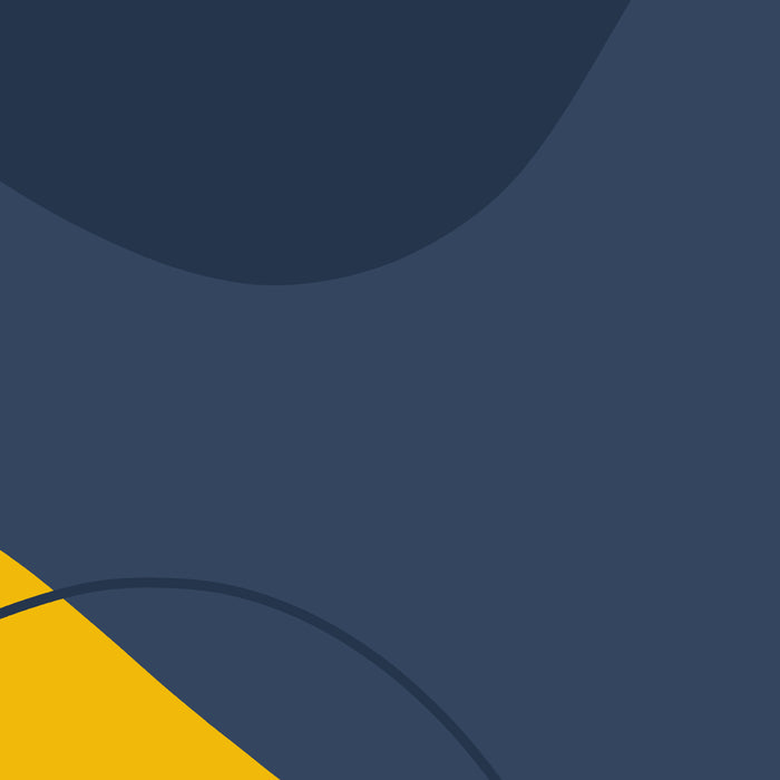 Abstract Organic Shapes Navy Blue and Yellow Coffee Mug Gallery Image 2
