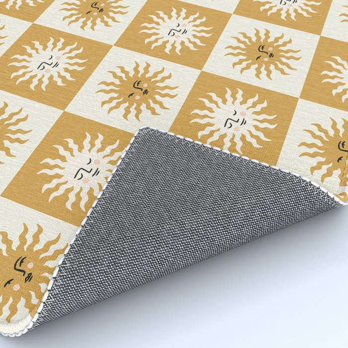 Vintage Checkered Sunshine Rug Gallery Image 4