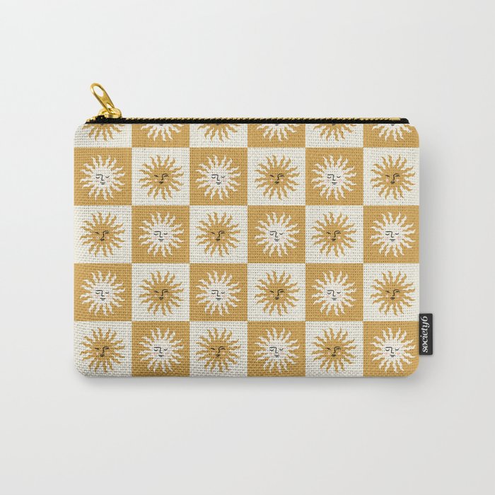 Vintage Checkered Sunshine Carry All Pouch Gallery Image 1