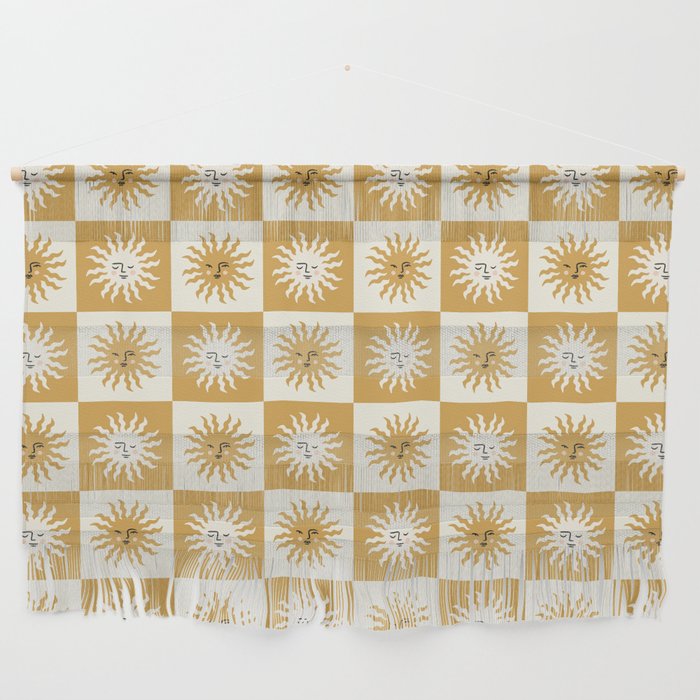Vintage Checkered Sunshine Wall Hanging Gallery Image 1