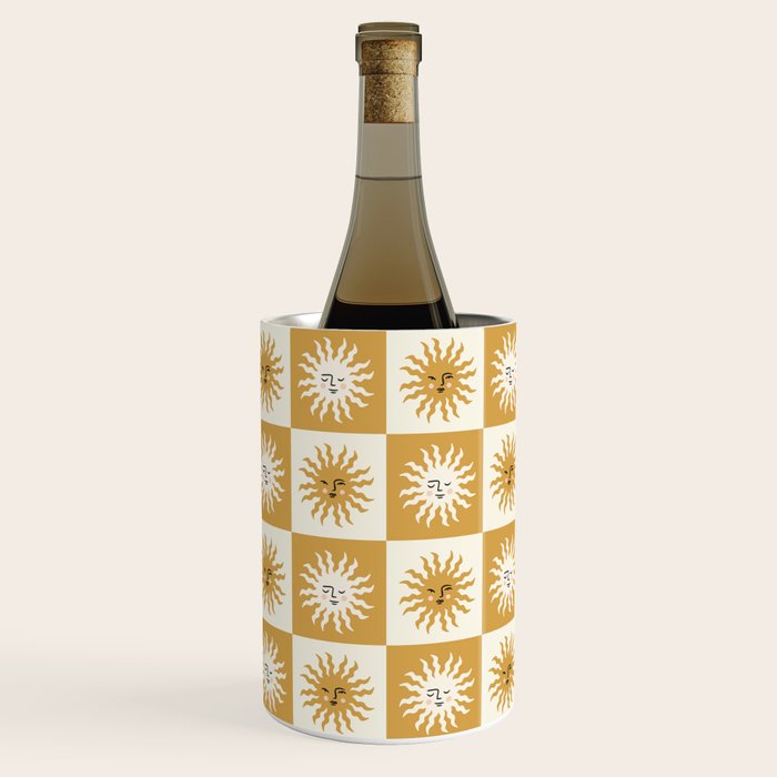 Vintage Checkered Sunshine Wine Chiller Gallery Image 1