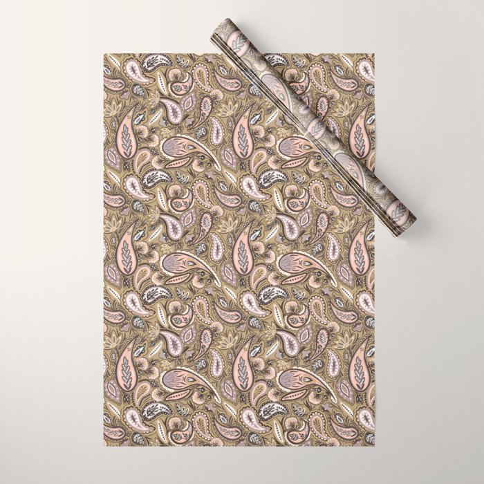Vintage Paisley Harmony Wrapping Paper Gallery Image 1