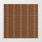 ivy stripes - warm brown Wood Wall Art Gallery Image 1