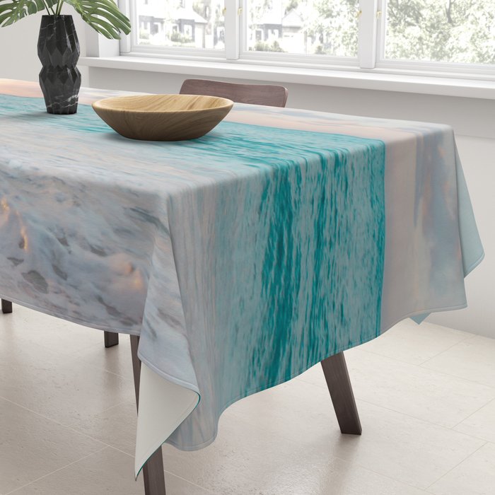 Beautiful tropical turquoise sandy beach photo Tablecloth Gallery Image 3