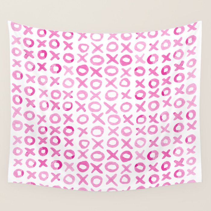 Xoxo valentine's day - pink Wall Tapestry Gallery Image 4